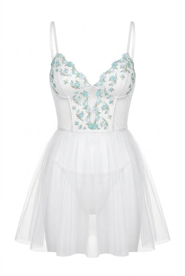 Fleur Veil Babydoll Set