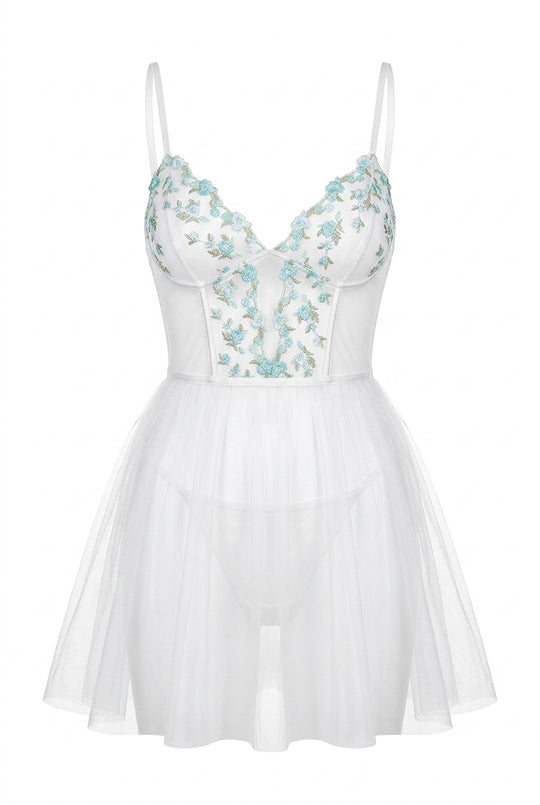 Fleur Veil Babydoll Set