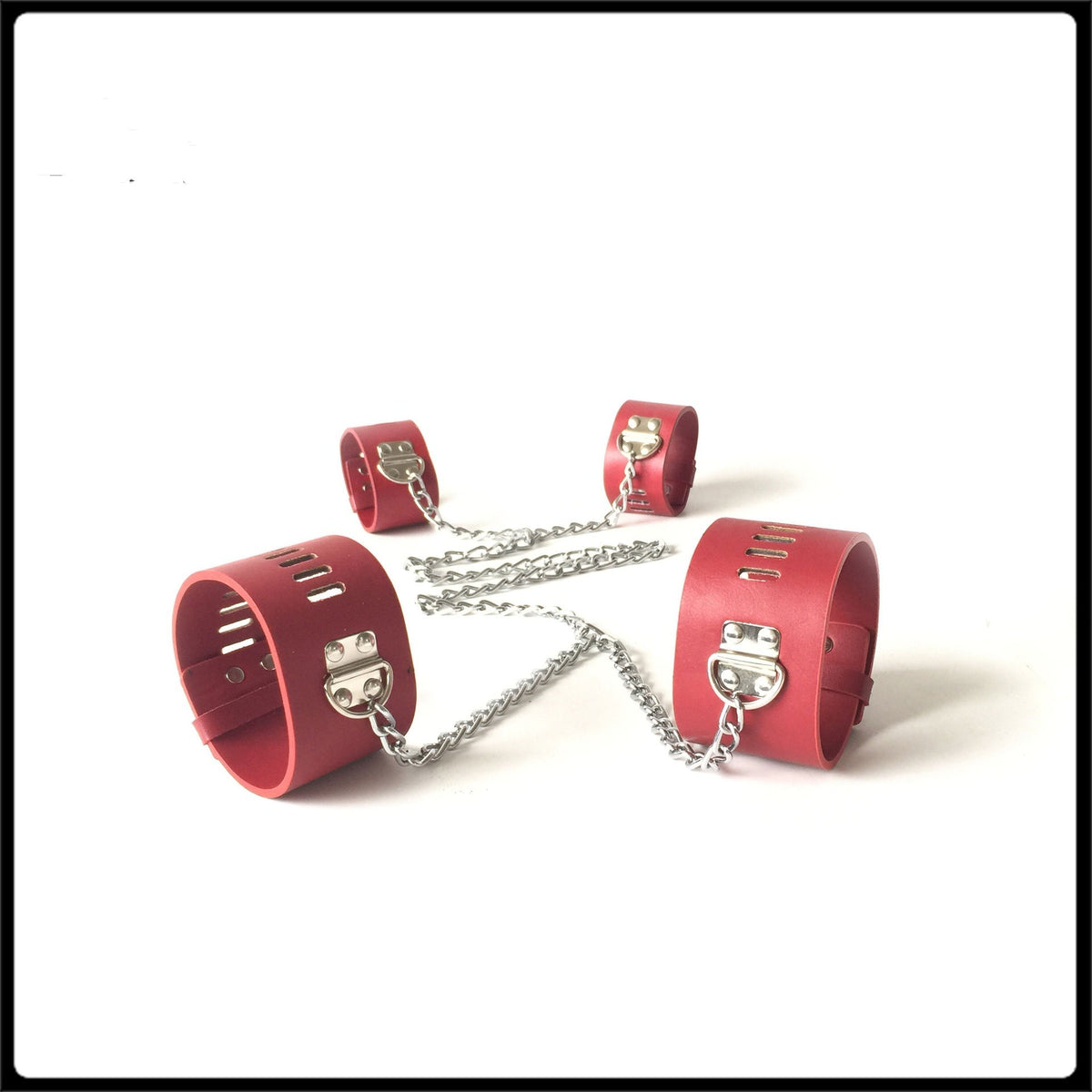 Alluring Bondage Hand and Foot Cuffs-Suspender Belts-StylinArts