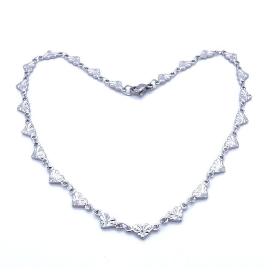 Amore Stainless Heart Anklet-Anklets-StylinArts