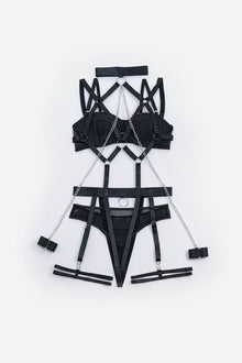 Scarlett Satin Chain Harness Set