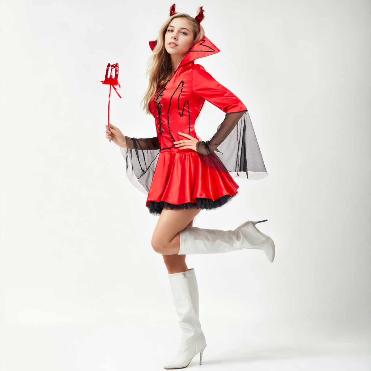 Masquerade Halloween Long Sleeve Demon Costume