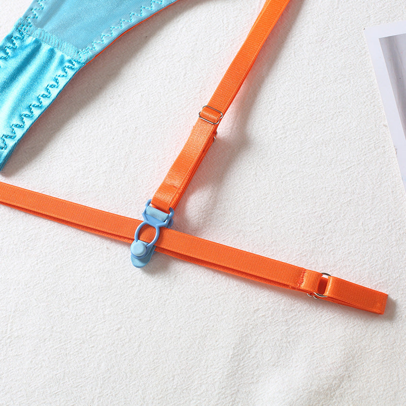 Maravelle Embroidered Mesh Lingerie Set-Sky Blue-L-Basques-StylinArts