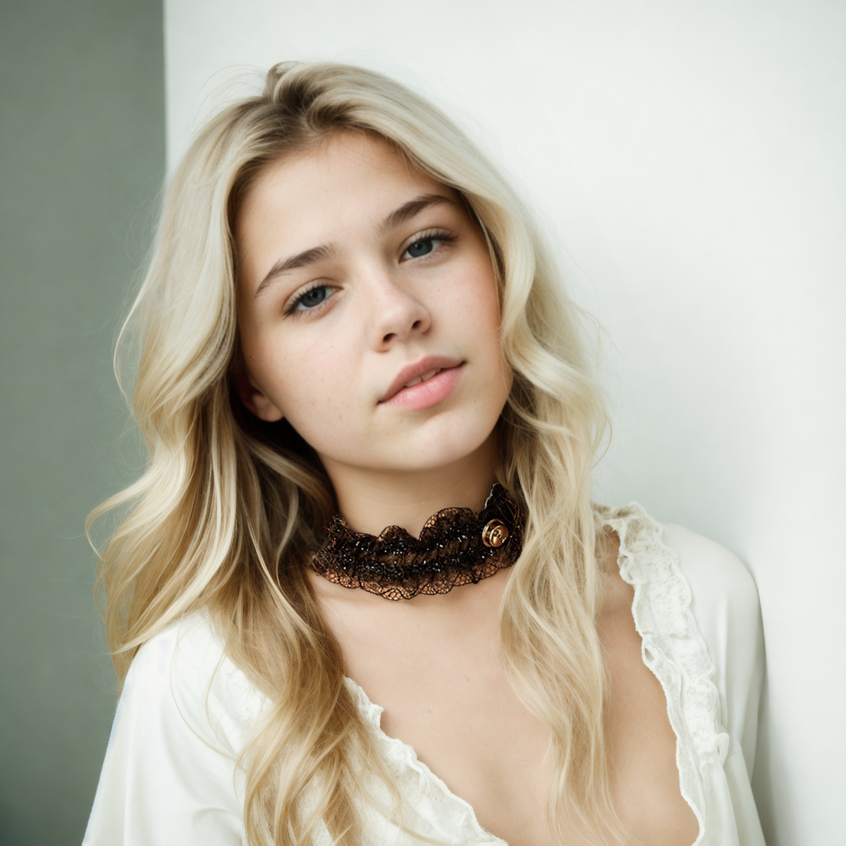 Seductive Lace Neck Loop-Suspender Belts-StylinArts