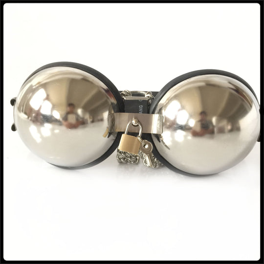 Stainless Steel Chain Bra – Fantasy Costume Lingerie with Lockable Cups-Bound to You-StylinArts