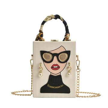 Trendy Diva: Box Clutch Bag-Rare Gems-StylinArts