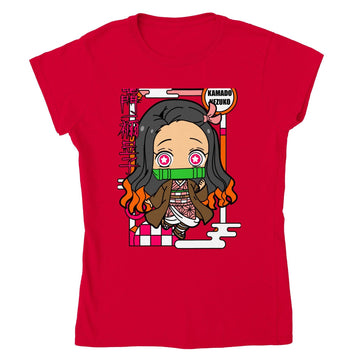 ANIME KAMADO NEZUKO T-shirt-White-S-Regular Fit Tee-StylinArts