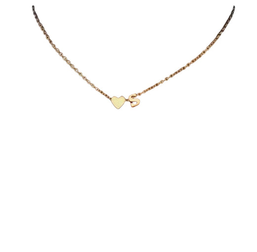ternal Affinity: Heart Letter Initial Pendant-Necklace-StylinArts