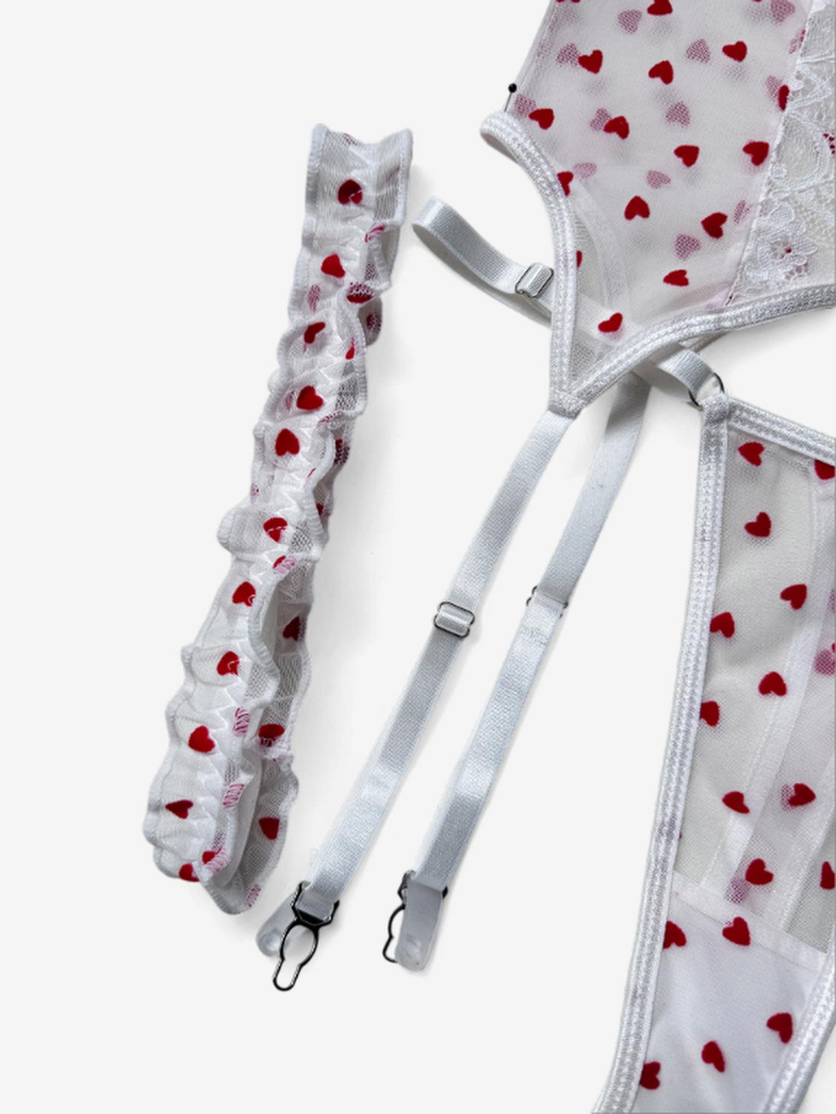 Noir Amour Lace Bodysuit-Black-L-Basques-StylinArts