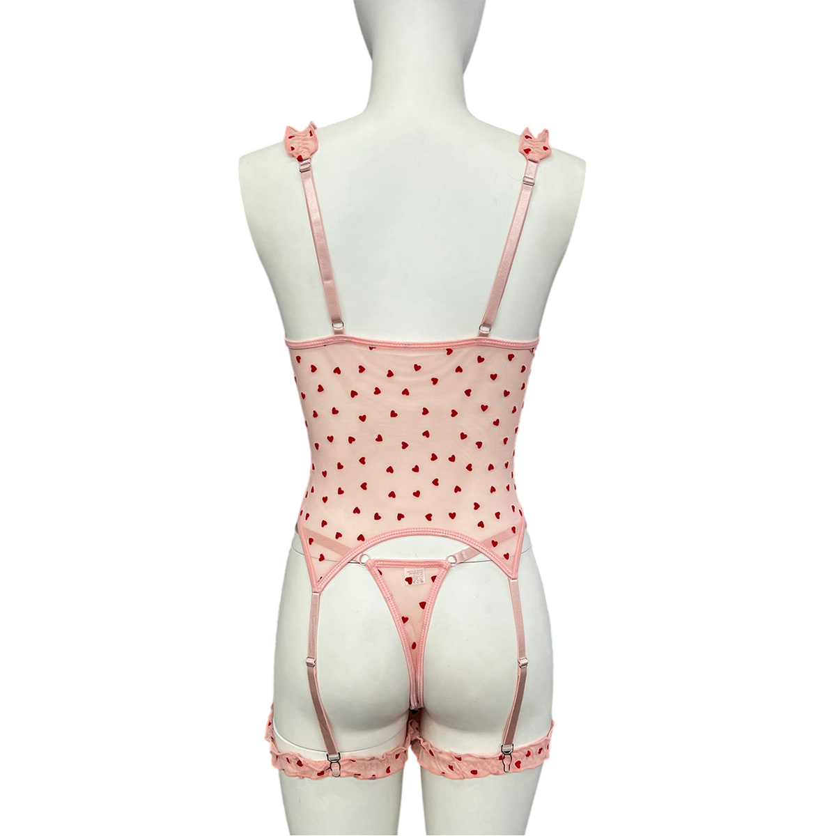 Noir Amour Lace Bodysuit-Black-L-Basques-StylinArts