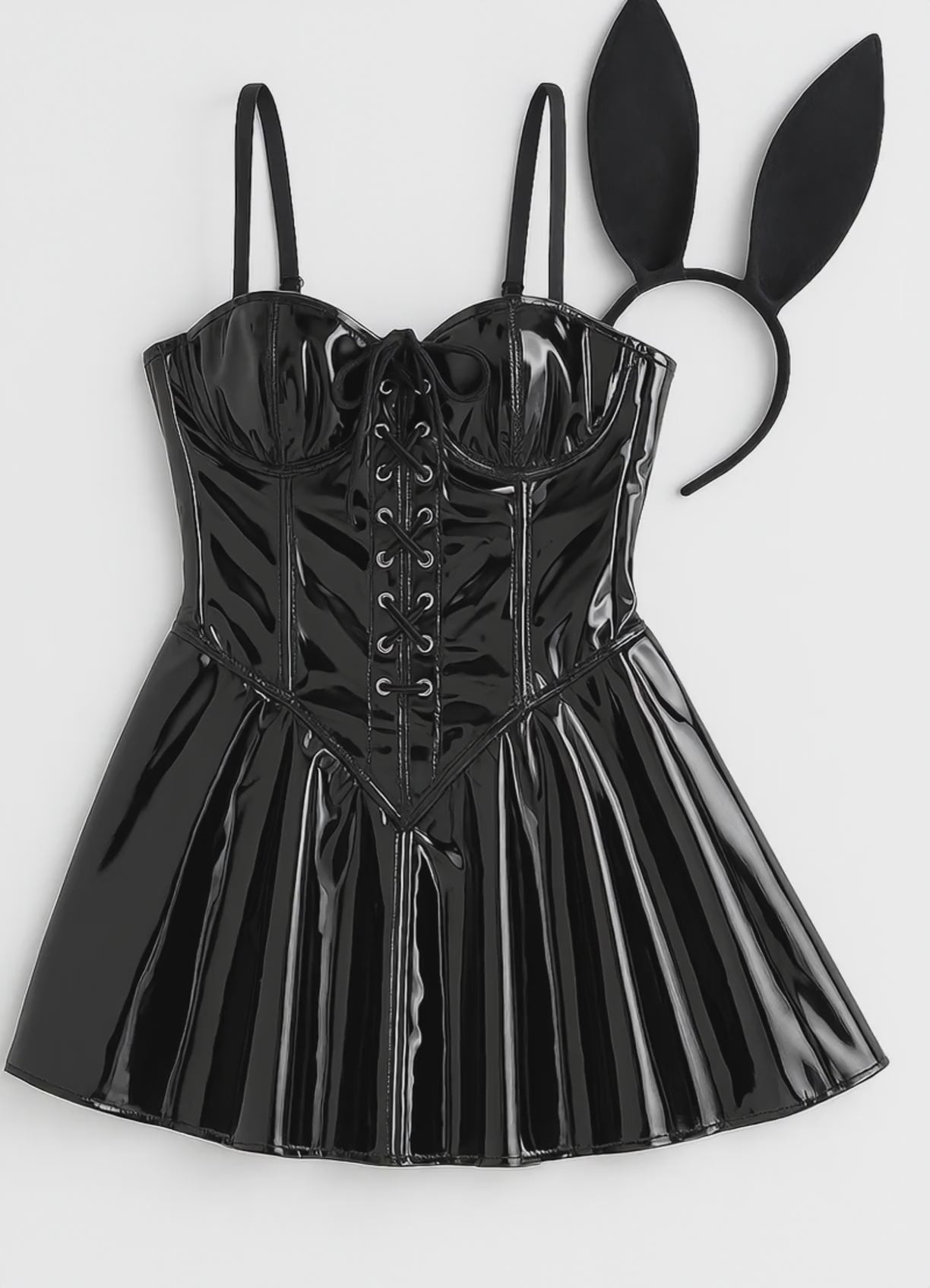 Black Bunny Charm Game Uniform - Playful and Seductive