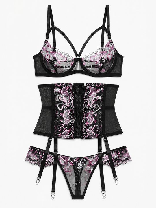 Amara Éclat Embroidered Corset Set