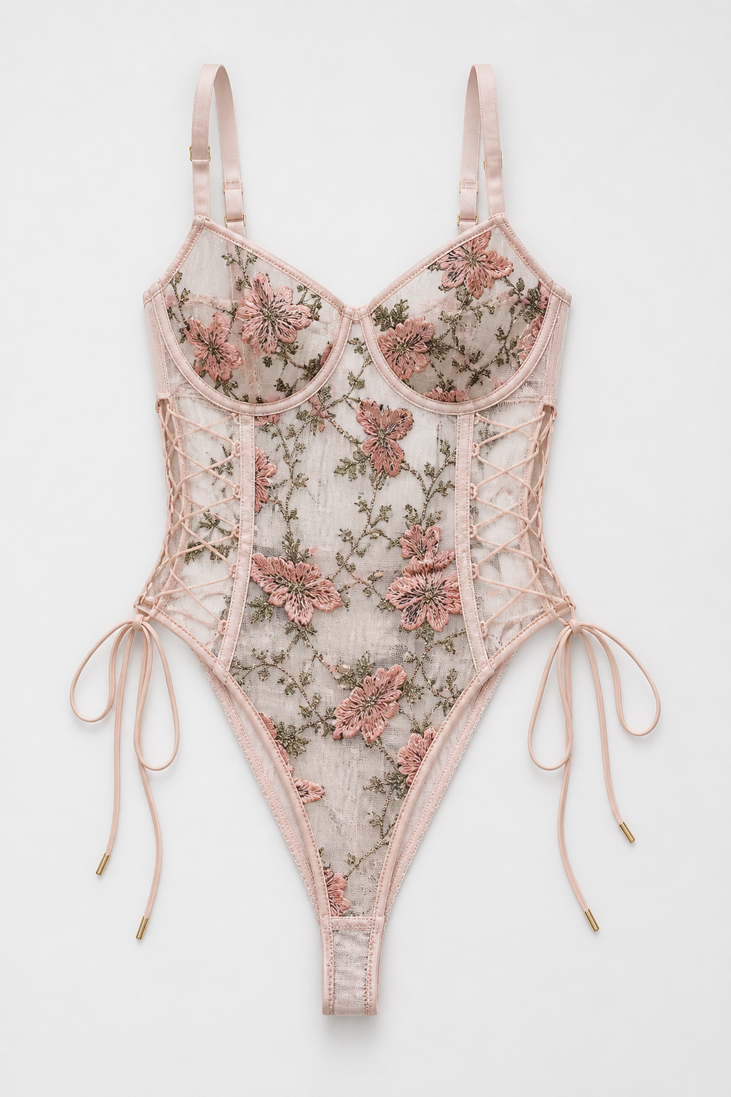 Lunaria Embroidered Illusion Bodysuit