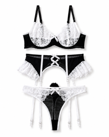 Marcelline Lace Garter Lingerie Set