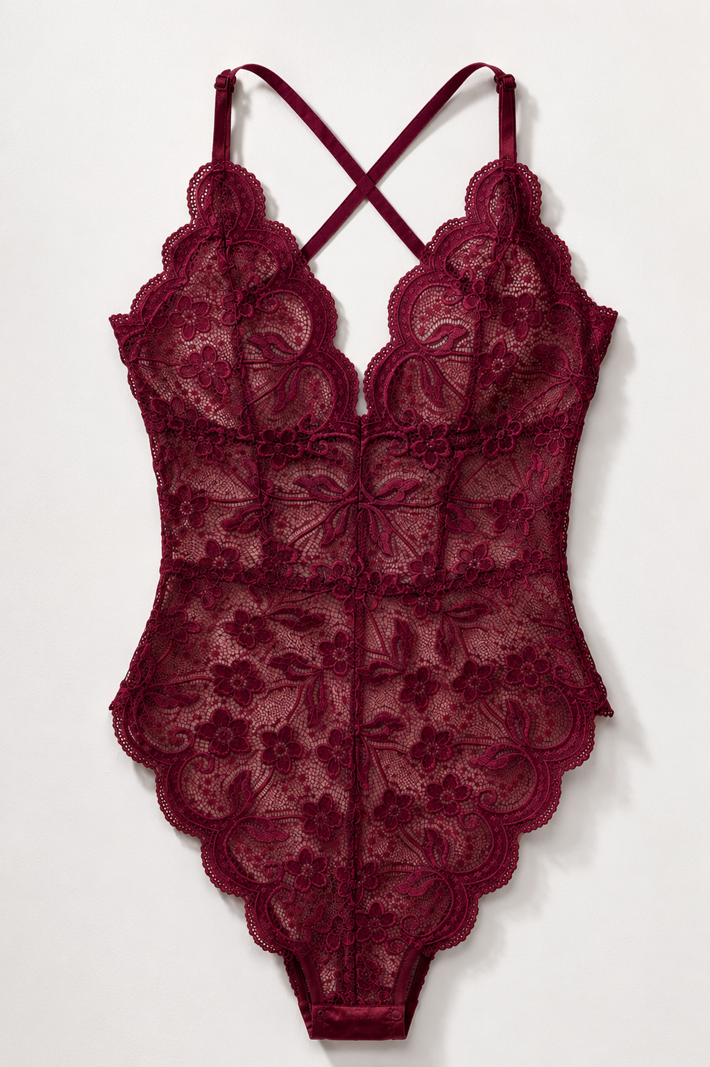 Callista Scalloped Lace Bodysuit