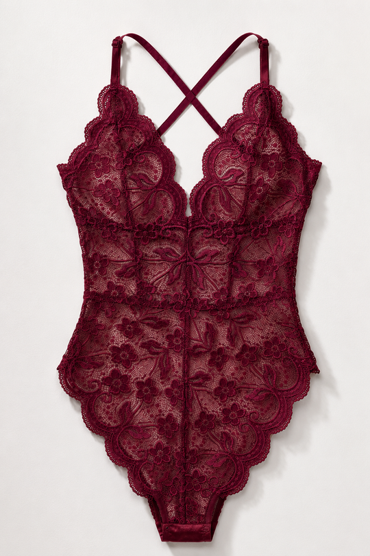 Callista Scalloped Lace Bodysuit
