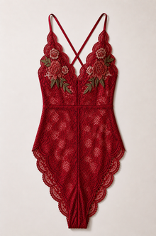 Rosavere Embroidered Lace Bodysuit