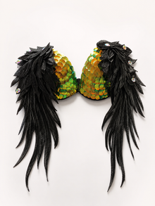 Handmade Sequined Mermaid Scale Lingerie.