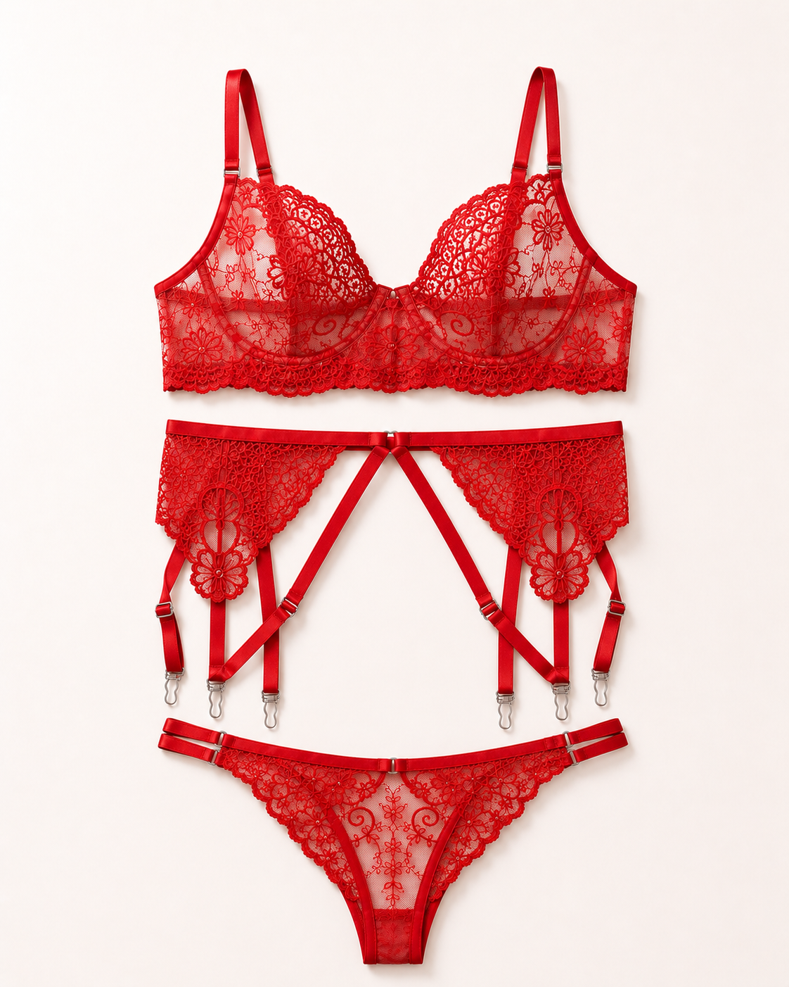 Aurelia Lace Garter Set