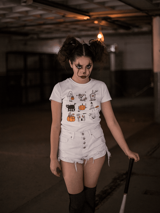 Midnight Phantom-White-S-Regular Fit Tee-StylinArts