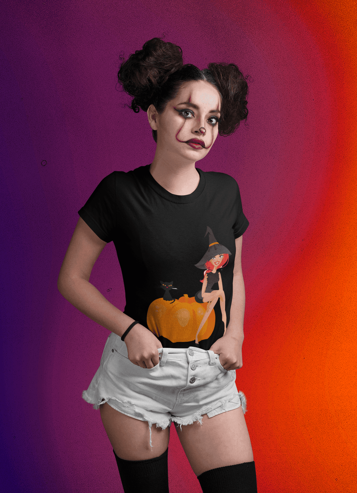 Wicked Witchery-White-S-Regular Fit Tee-StylinArts