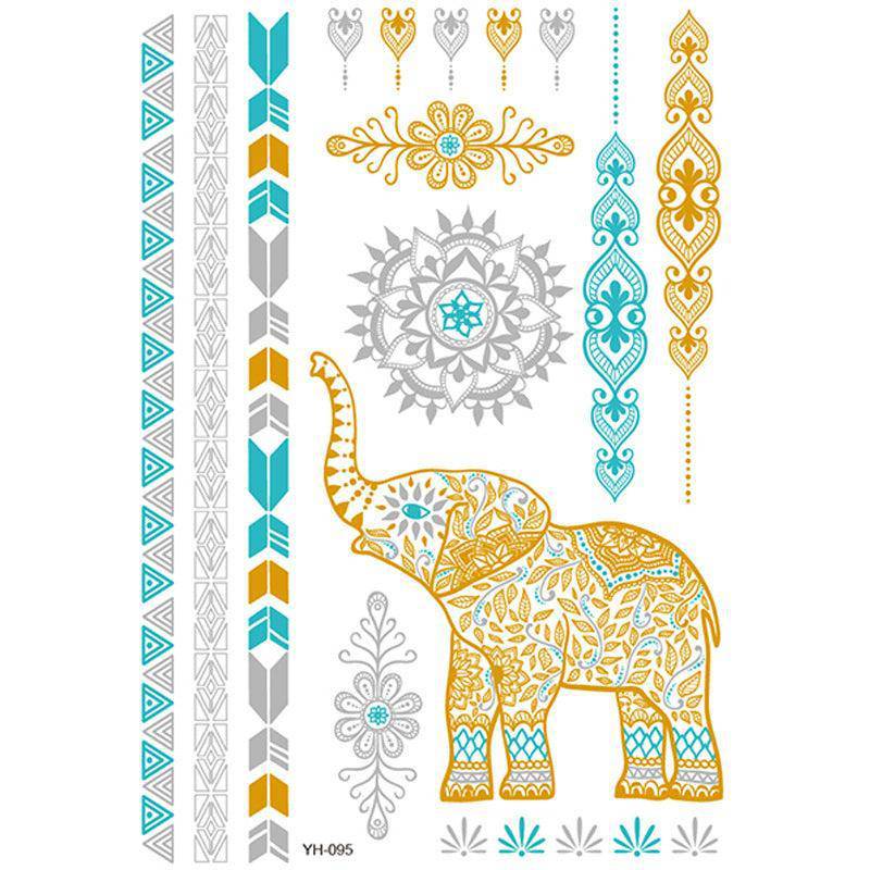 Metal Waterproof Tattoo Sticker - Gilded Tattoo-Ink Art Styles-StylinArts