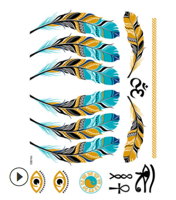 Metal Waterproof Tattoo Sticker - Gilded Tattoo-Ink Art Styles-StylinArts