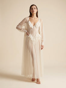Sogno di Firenze Sheer Lace Robe Lingerie Set