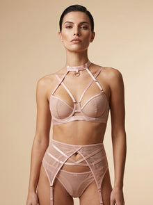Rosa Velata Sheer Harness Lingerie Set