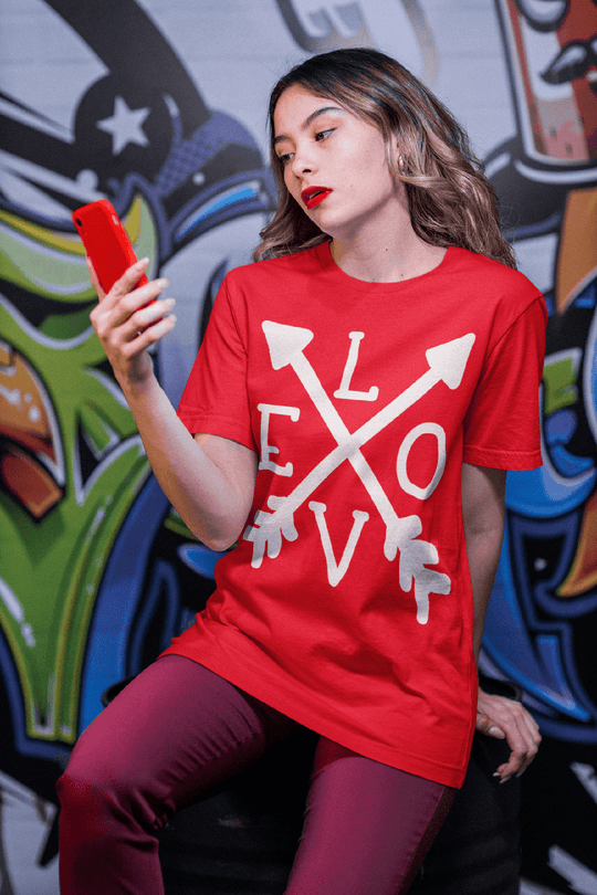 Crossed Arrows Love Valentine’s Day Street Tee-Red-S-Regular Fit Tee-StylinArts