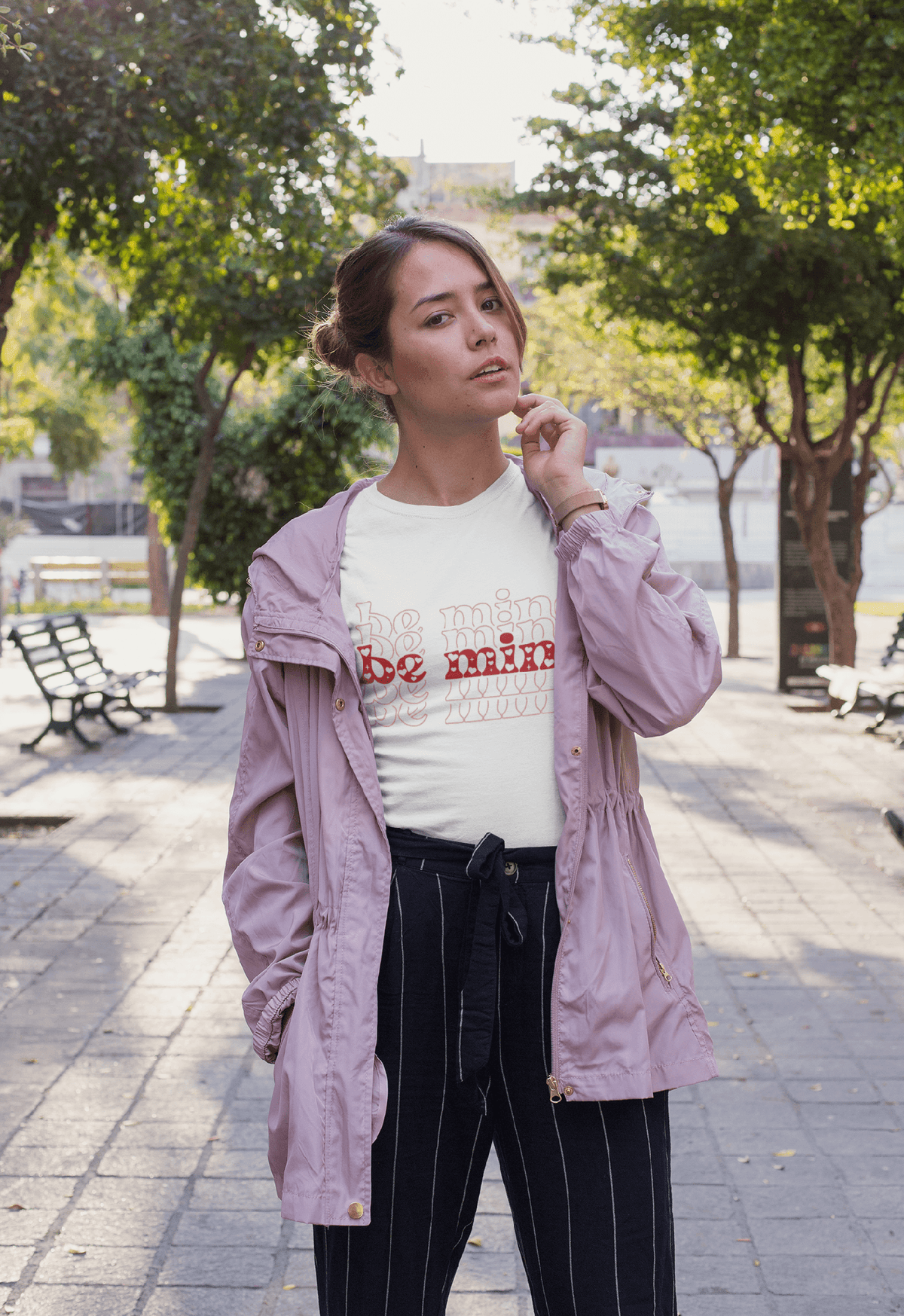 Be Mine Polka Dot Valentine’s Day Tee-S-Regular Fit Tee-StylinArts