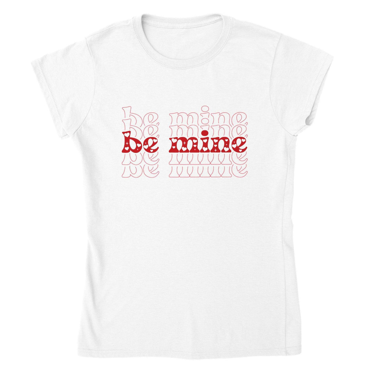 Be Mine Polka Dot Valentine’s Day Tee-S-Regular Fit Tee-StylinArts