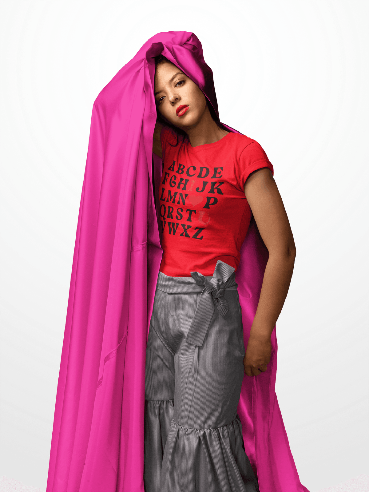 Alphabet I Love You T-Shirt – Minimalist Valentine’s Secret Message Tee-Red-S-Regular Fit Tee-StylinArts