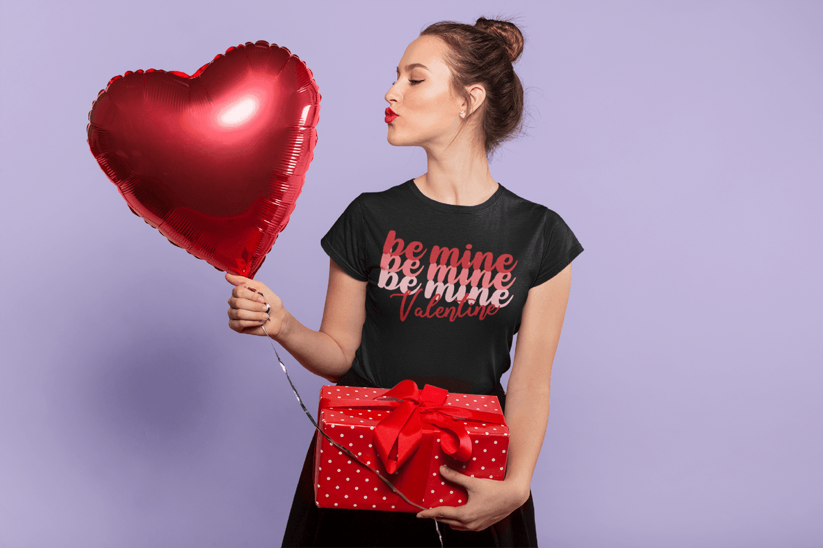 Be Mine Valentine – Flirty Valentine’s Day Shirt-Black-S-Regular Fit Tee-StylinArts