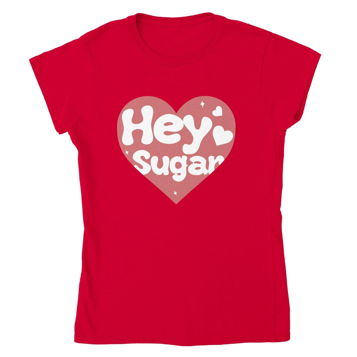 HEY SUGAR T-shirt-White-S-Regular Fit Tee-StylinArts