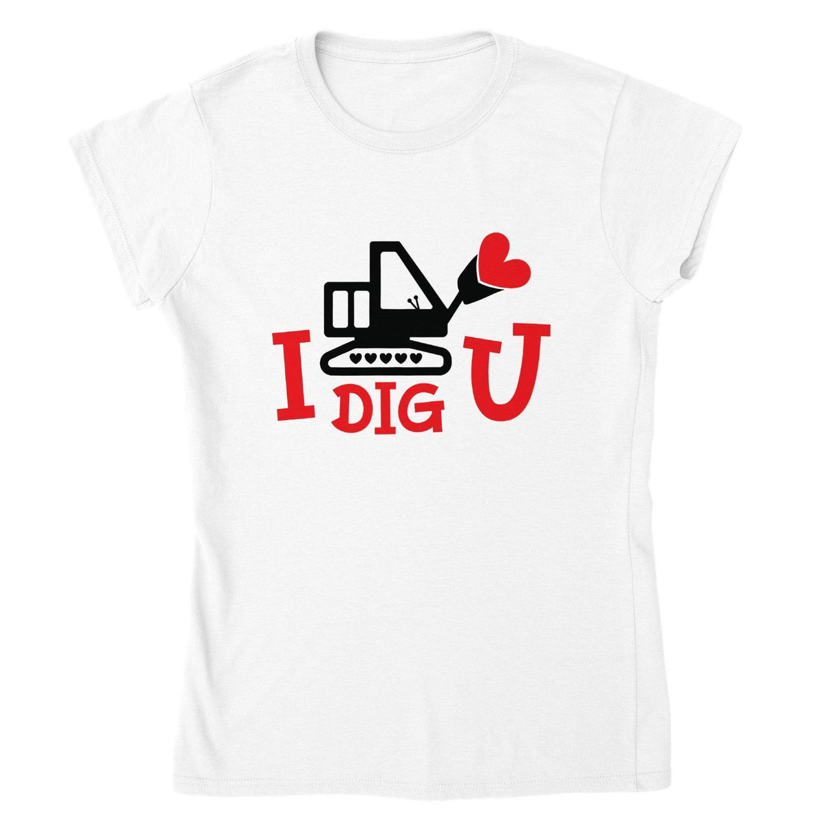 I Dig You Valentine’s Day T-Shirt-White-S-Regular Fit Tee-StylinArts