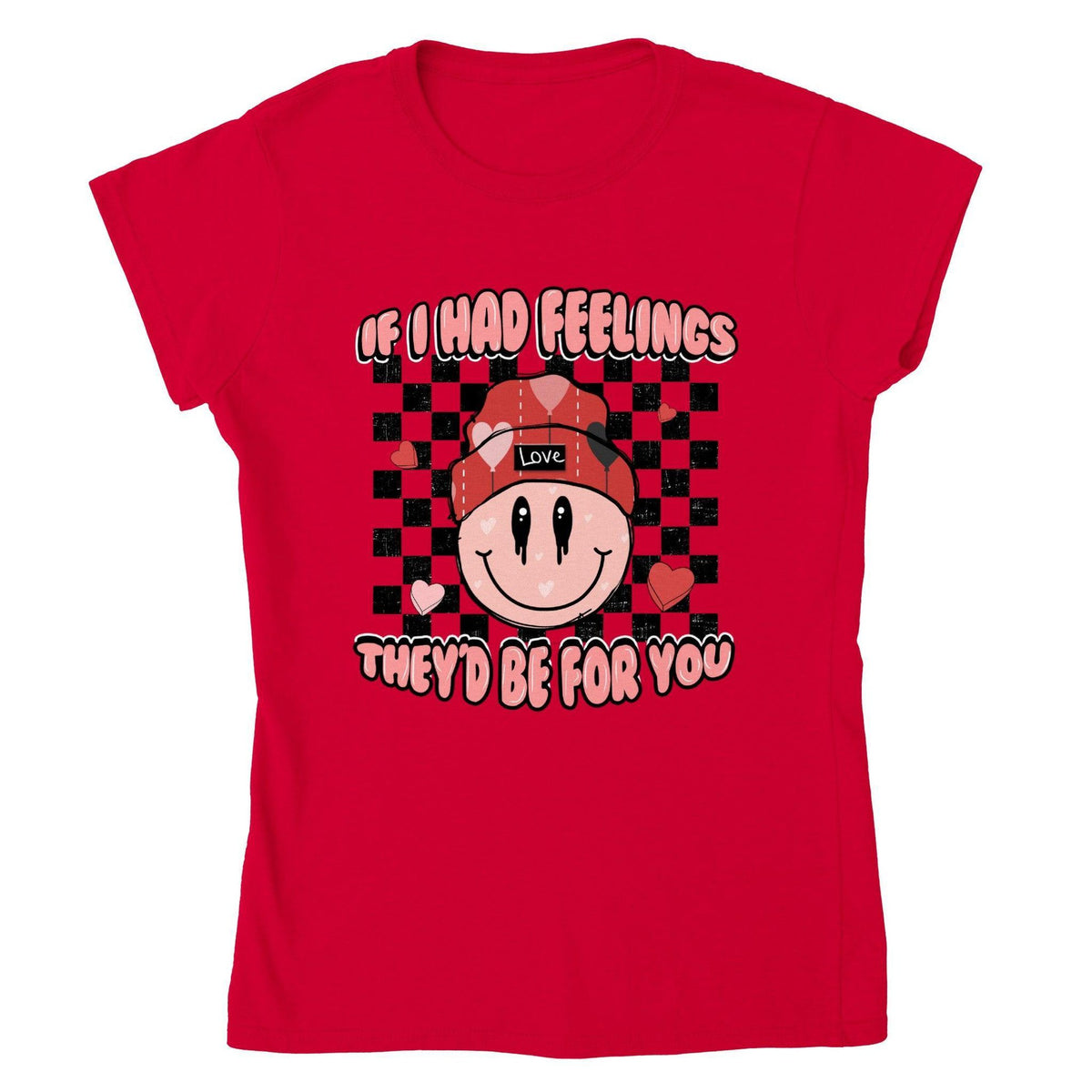IF I HAD FEELINGS T-shirt-White-S-Regular Fit Tee-StylinArts