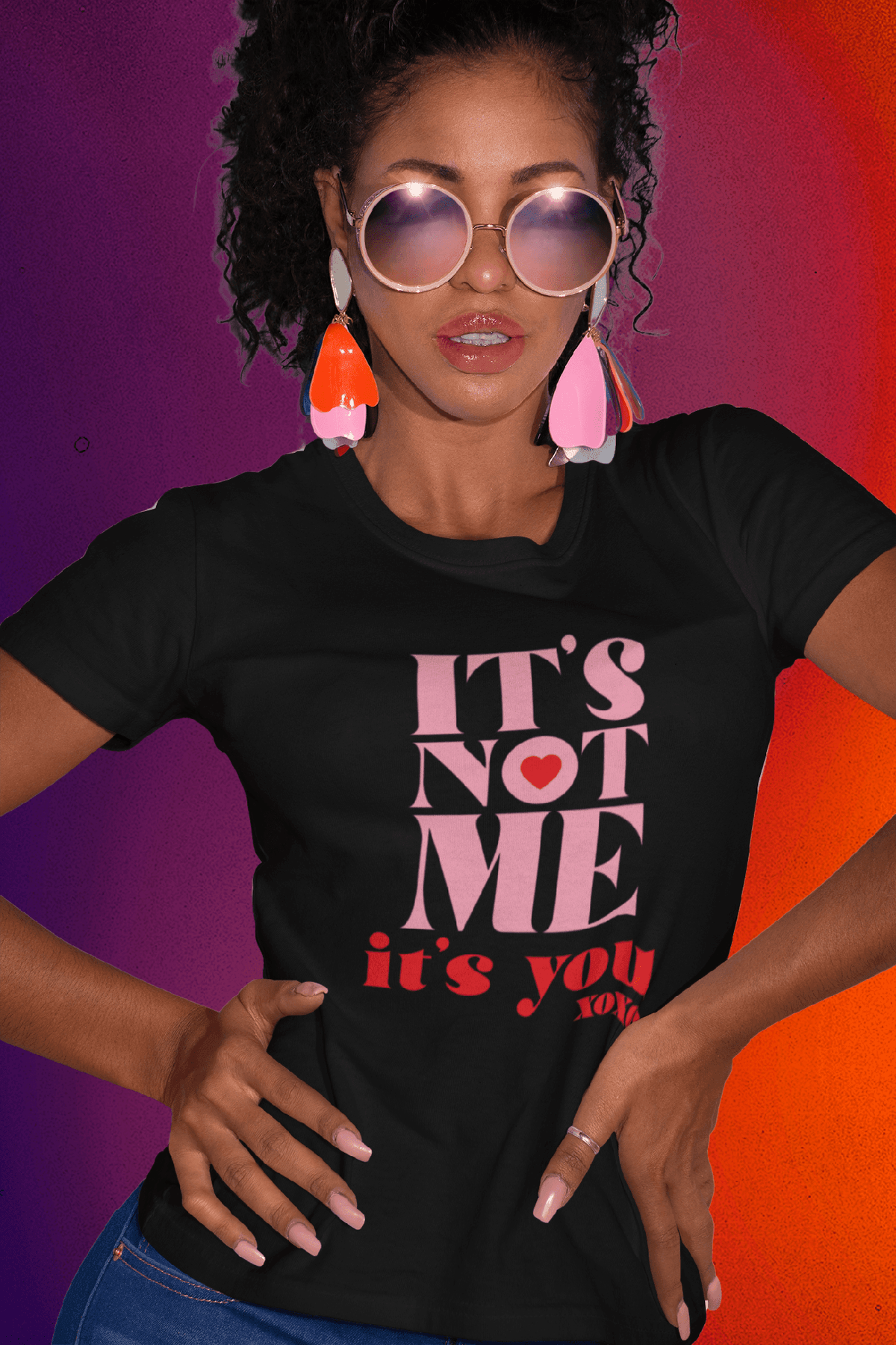 It’s Not Me, It’s You XOXO Tee-Black-S-Regular Fit Tee-StylinArts