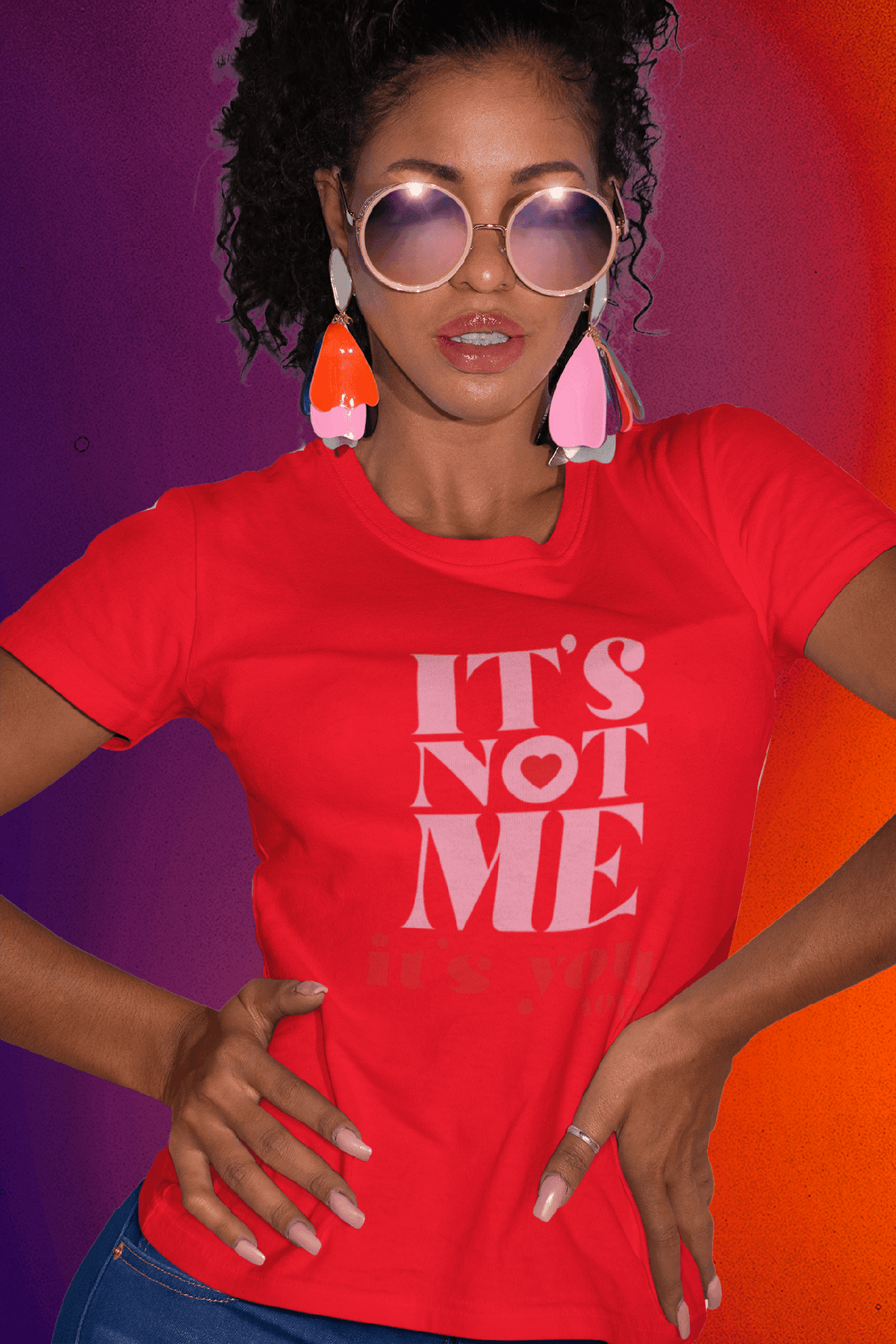 It’s Not Me, It’s You XOXO Tee-Red-S-Regular Fit Tee-StylinArts