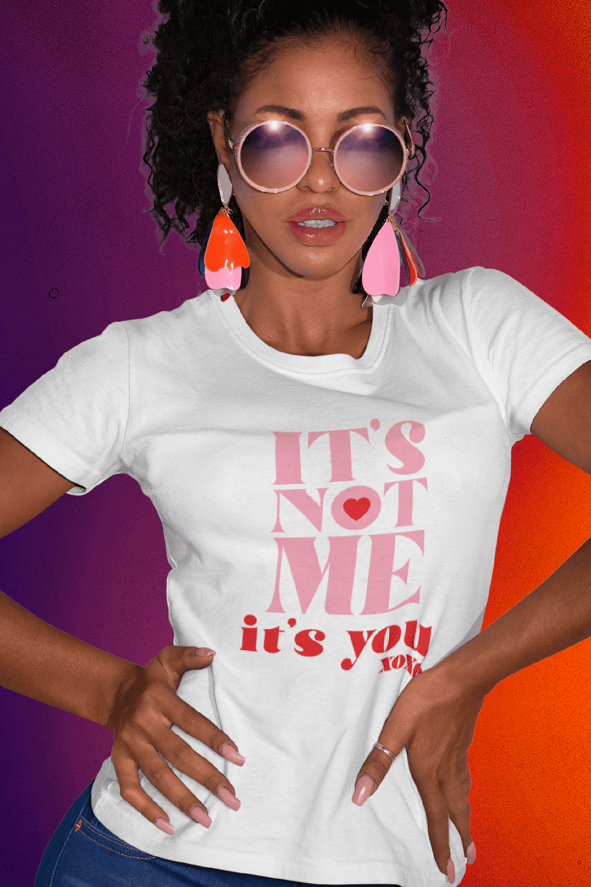 It’s Not Me, It’s You XOXO Tee-White-S-Regular Fit Tee-StylinArts