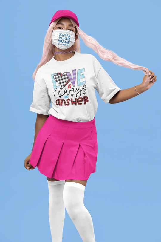 LOVE is Always THE Answer T-shirt-White-S-Regular Fit Tee-StylinArts