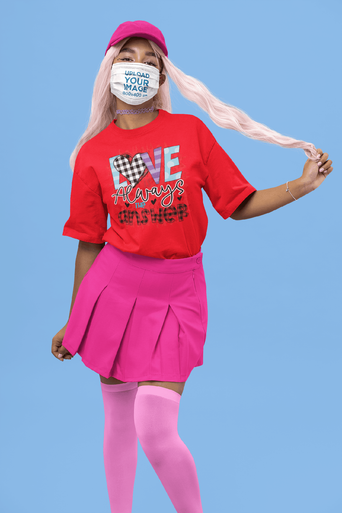 LOVE is Always THE Answer T-shirt-Red-S-Regular Fit Tee-StylinArts