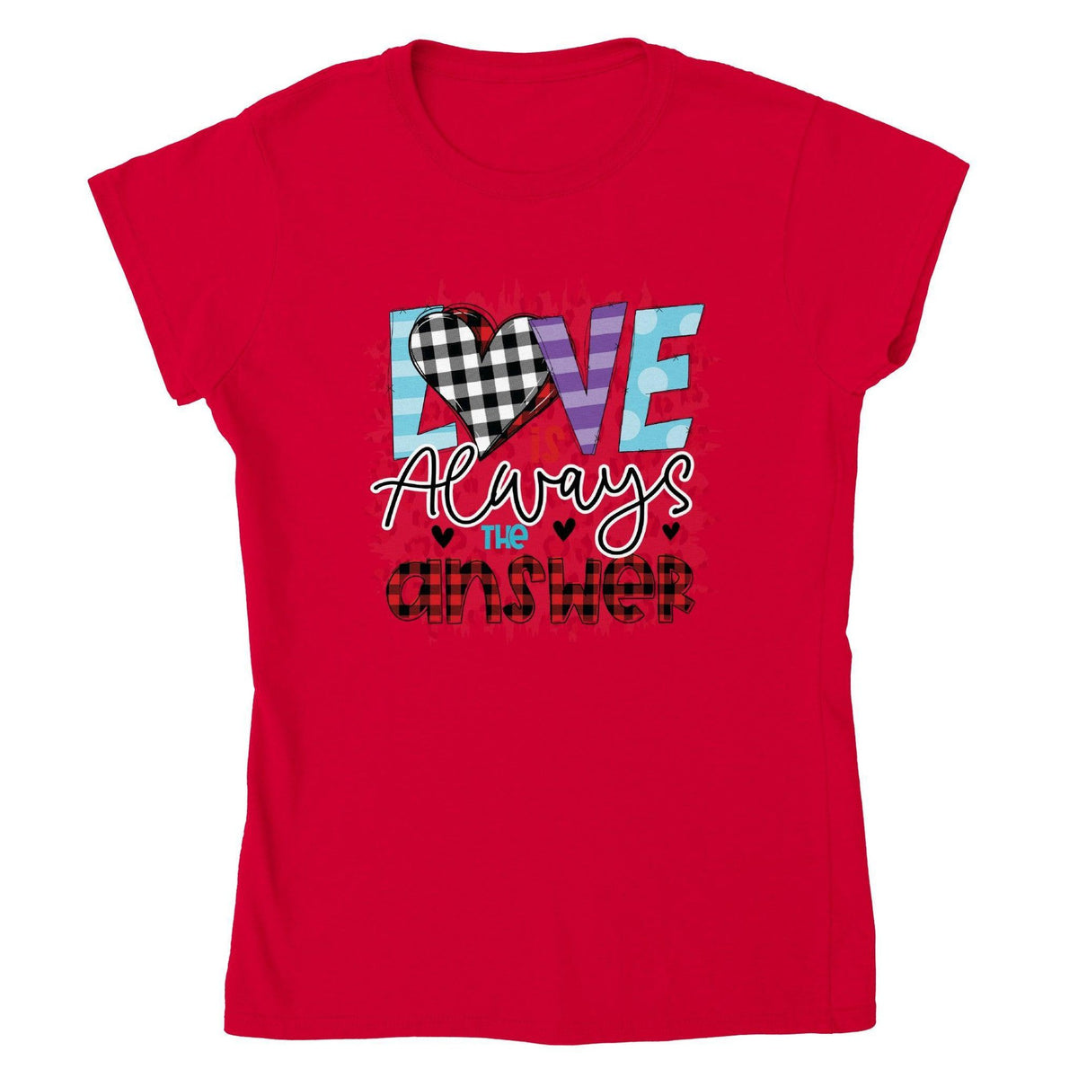 LOVE is Always THE Answer T-shirt-White-S-Regular Fit Tee-StylinArts