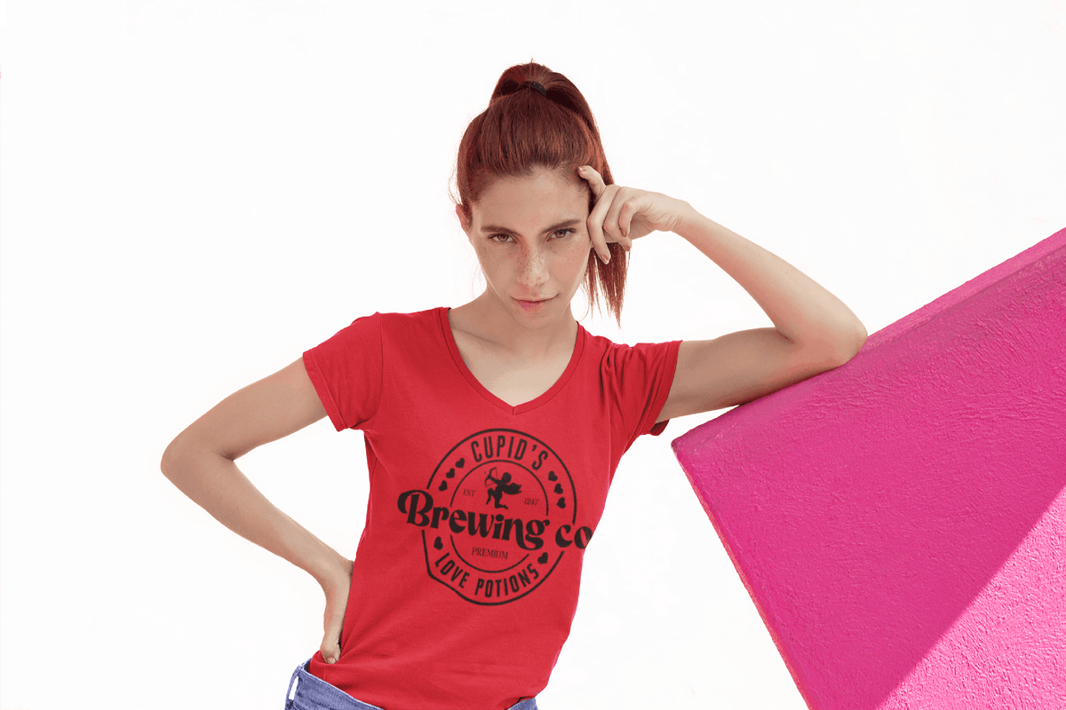 Cupid’s Brewing Co. Love Potions Tee-Red-S-Regular Fit Tee-StylinArts