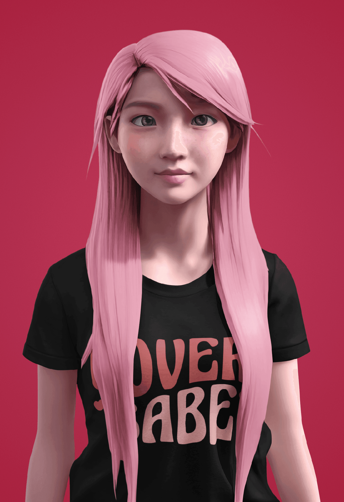 Lover Babe Retro Valentine’s Day Tee-Black-S-Regular Fit Tee-StylinArts