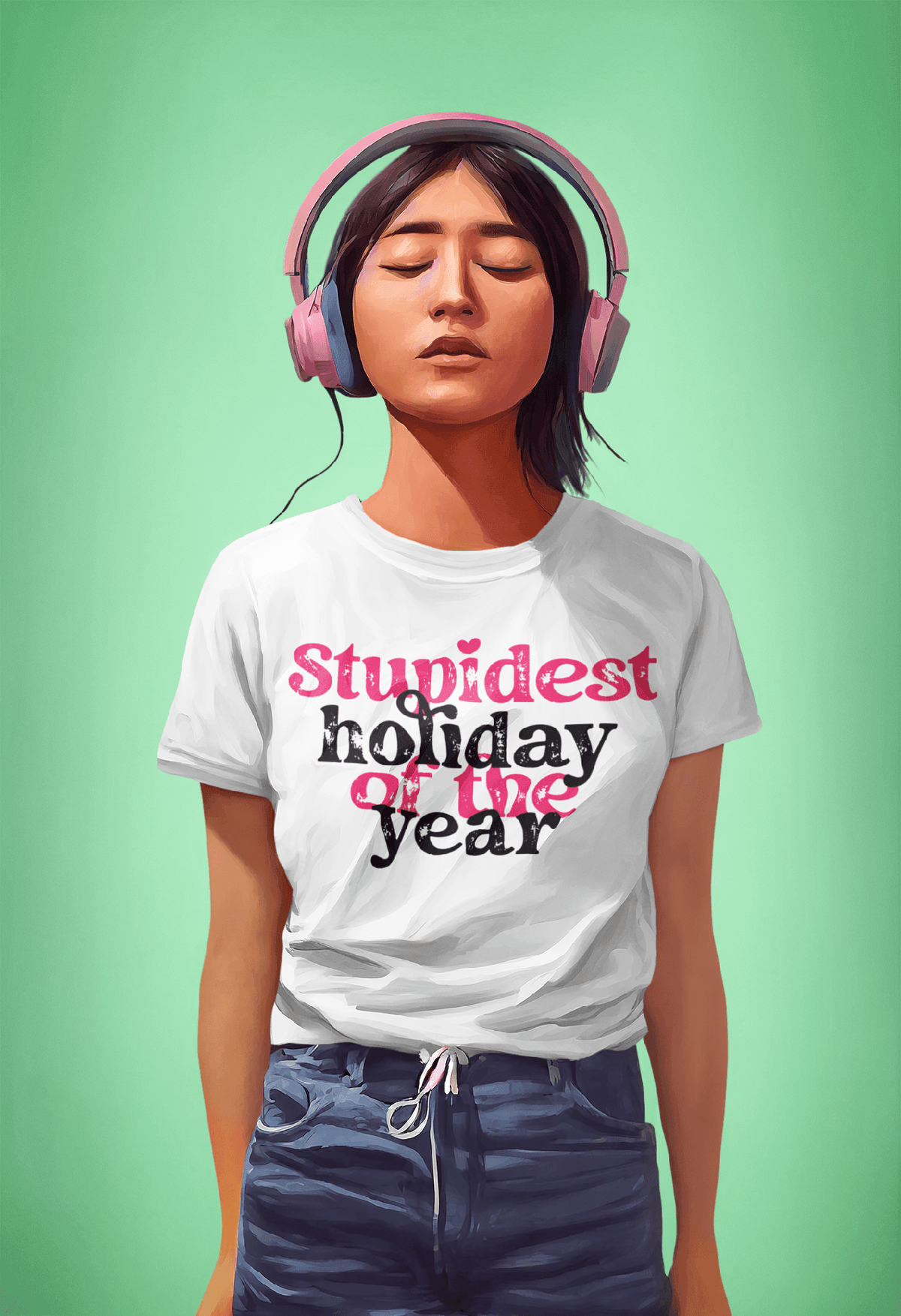 Stupidest Holiday of the Year Tee-White-S-Regular Fit Tee-StylinArts