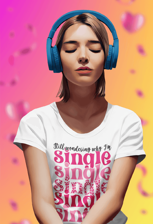 Still Wondering Why I’m Single Tee-White-S-Regular Fit Tee-StylinArts