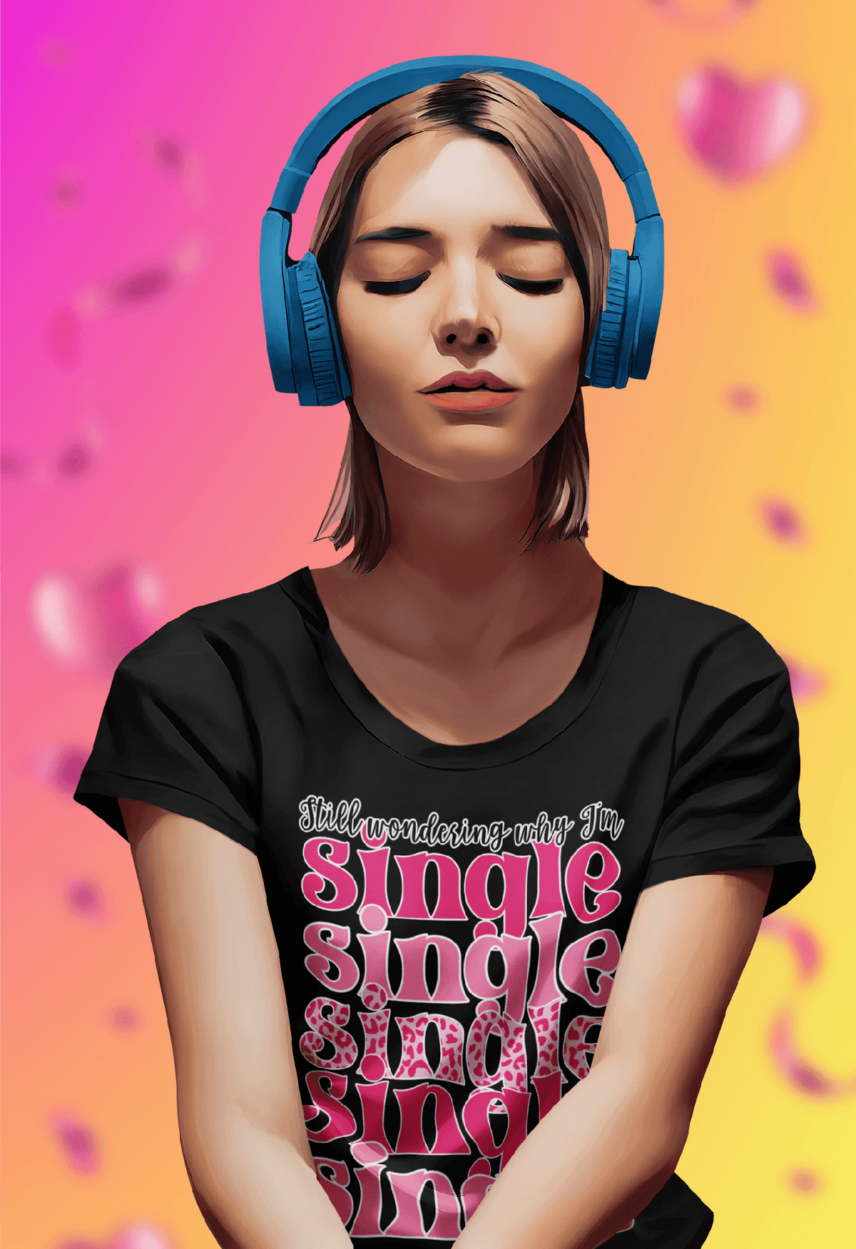 Still Wondering Why I’m Single Tee-Black-S-Regular Fit Tee-StylinArts