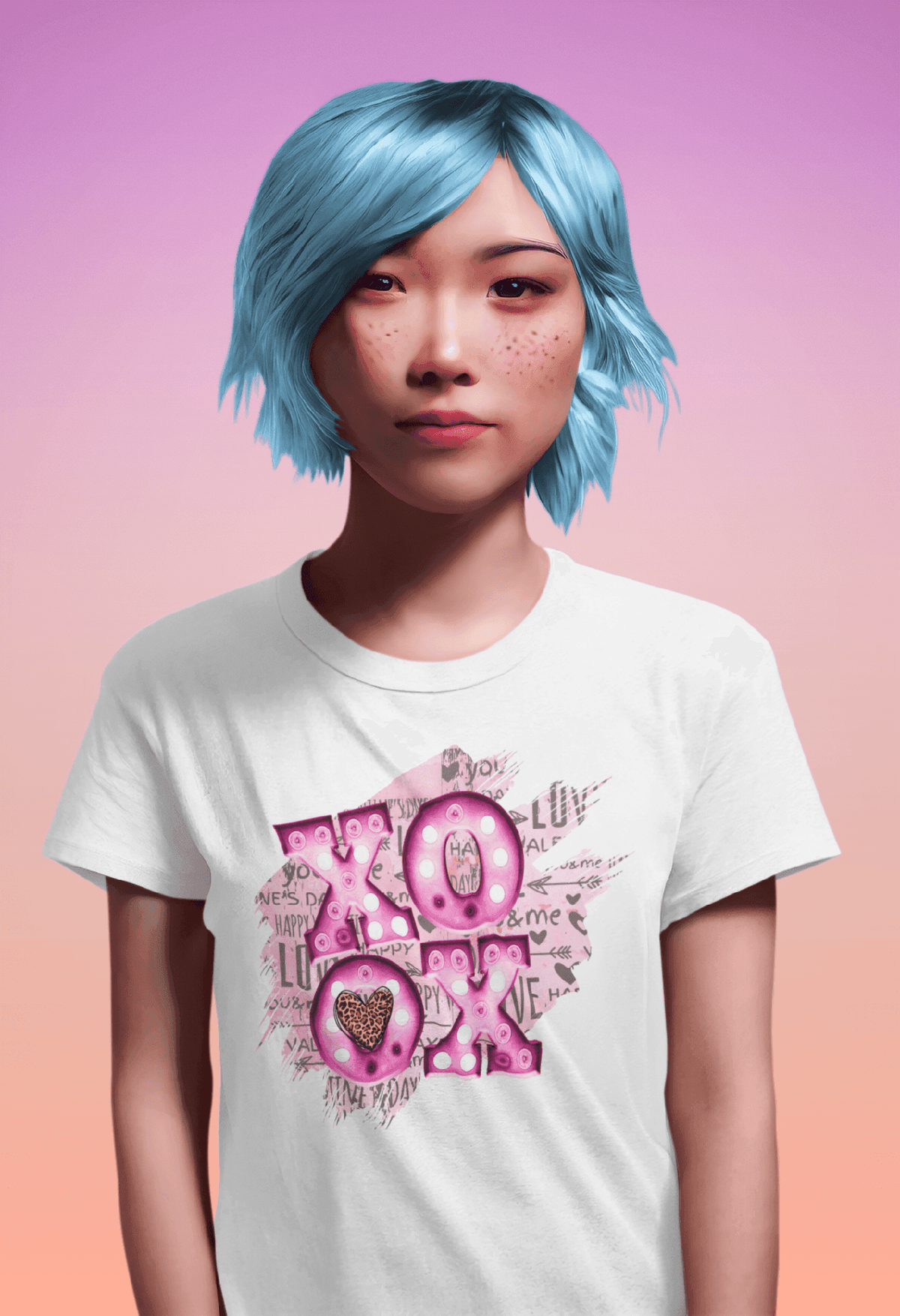 XOXO Luv meT-shirt-White-S-Regular Fit Tee-StylinArts