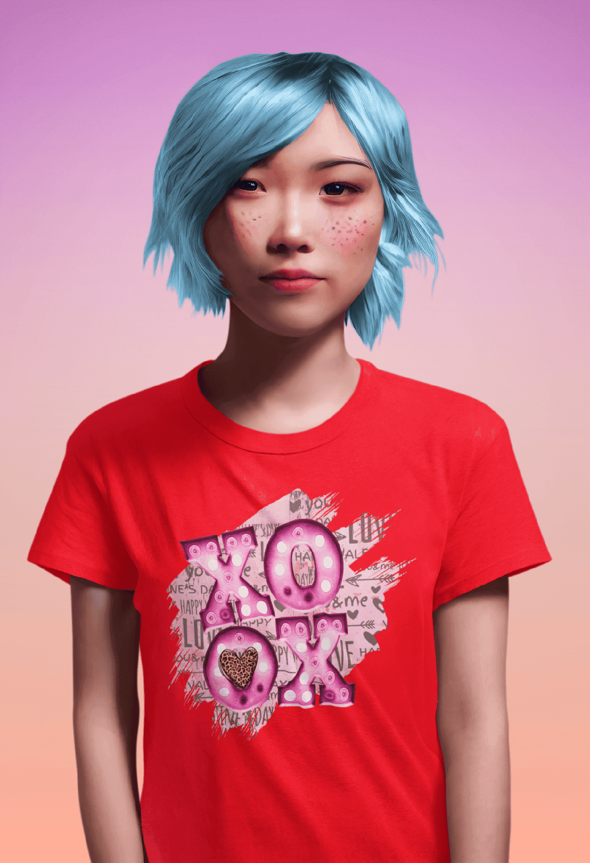 XOXO Luv meT-shirt-Red-S-Regular Fit Tee-StylinArts
